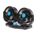 Dual Head 12V Car Fan Portable Vehicle Truck 360° Rotatable Auto Cooling Cooler. 