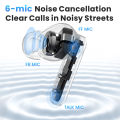 HAYLOU Mori Pro Bluetooth 5.4 Earphones -43dB ANC Active Noise Cancellation Earbuds 6 Mic Wireless Headphones 35H Battery Life. 