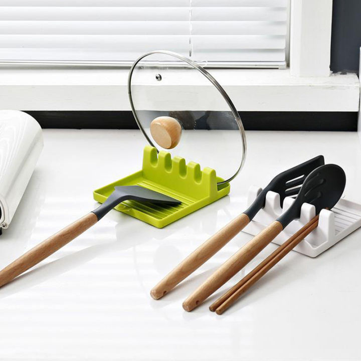 Kitchen Storage Rack Multi Use Pots Lid Holder Shove Storage Racks Kitchen Spoon Rest Kitchen Organizer