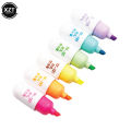 Cute capsule highlighter pen - 6 pcs. 