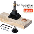 35mm Hinge Hole Opener Self-Clamping Hinge Hole Drilling Jig Set Hinge Hole Locator Guide Kit Woodwooking Tools for Kitchen Cabinet Doors Furniture.