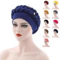 【Alien Alien】 2023 Turban Cap Beautiful Ladies Flower Brimless Twist Head Wrap for Party Beanie Headwrap Women Hat. 