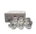 Crystal Clear transparent Beautiful unique design Premium Cup Set 6 Piece / Use this transparent tea coffee cup for your tea time.