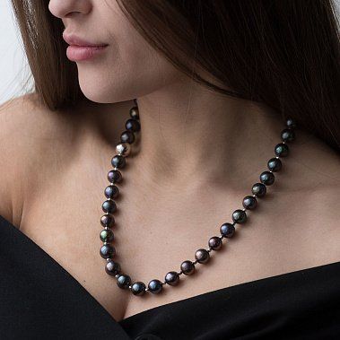 Necklaces%20Fashion%20Faux%20Pearls%20Long%20Pearl%20Necklace%20(Black)%20-%20%20Necklace%20For%20Girls%20-%20Image%203