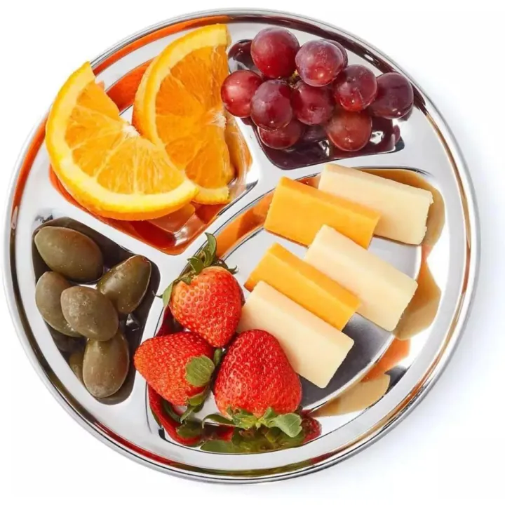 Stainless%20Steel%20Divided%20Plate%204%20Section-(31%20cm%20Round):%20Serve%20Meals%20with%20Precision%20on%20this%20Stainless%20Steel%20Divided%20Plate%20with%204%20Sections,%2031%20cm%20Round.%20-%20Image%202