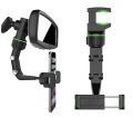 360 Degrees Car Rearview Mirror Mount Phone Holder for 4.0-6.1 Inch Navigation Bracket Stand Adjustable Support. 