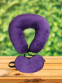 Premium Neck Pillow For Travel - 12 X14 With Eye Mask. 