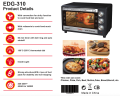 Electric Airfryer Oven with double glass door Prestige brand 40 Liter. 
