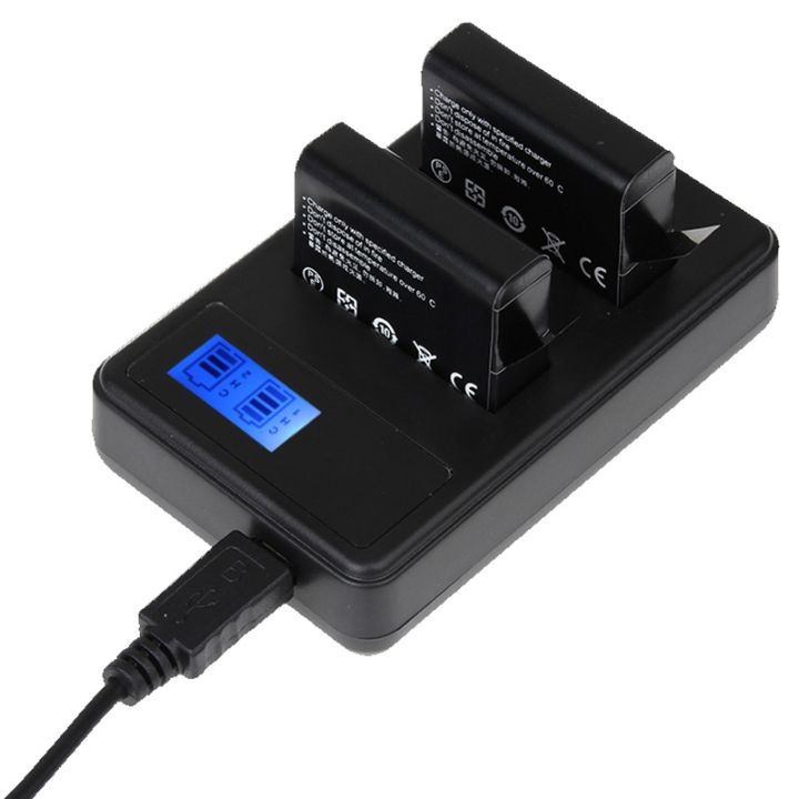 (Ready Now)LCD Screen Dual Batteries Charger for GoPro HERO4 (AHDBT-401), Displays Charging Capacity (GP258-C)