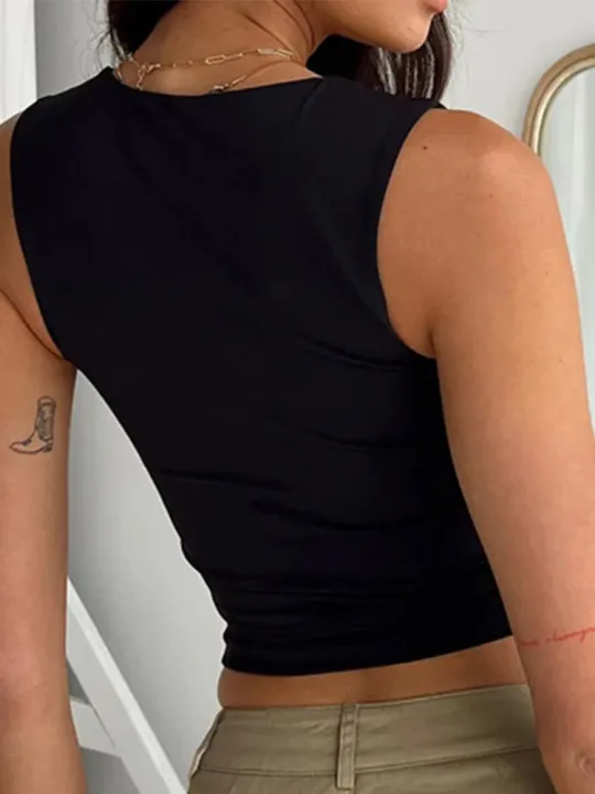 Sleeveless%20Collar%20Crop%20Top%20Women%20Tank%20Tops%20Casual%20Y2K%20Summer%202024%20Black%20T%20Shirts%20-%20Image%204