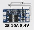 2S 10A 8V Lithium Battery Charger Protection Board BMS Module for 2 Piece 18650 Li-ion Battery Cell Charging 7.4V 8.4V. 