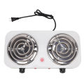 Electric Countertop Stove 2000W 2 Burner Easy Operation Overheat Protection US. 