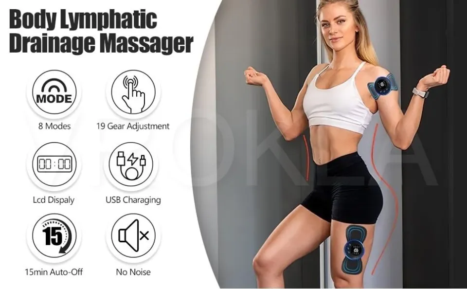 EMS Mini Massager with 3 Pad ,Muscle Stimulator Full Body Relaxation Electric