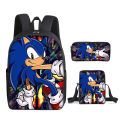 2022 Sonic the Hedgehog School Bag Three-Piece Set Sonic Backpack Set Anime Backpack for Primary and Secondary School Students Amazon. 