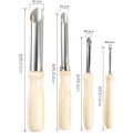 4Pcs DIY Molding Engrave Cutter Shape Carve Sculpture Modelling Cut Pottery Punch Hole Clay Ceramic Tool Wax Model Sludge Sculpt MuXiaRe.