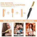 Leeons Black Hot Comb Hair Straightener Flat Iron Electric Hot Heating Comb Wet And Dry Hair Curler Straight Styler Curling Iron.