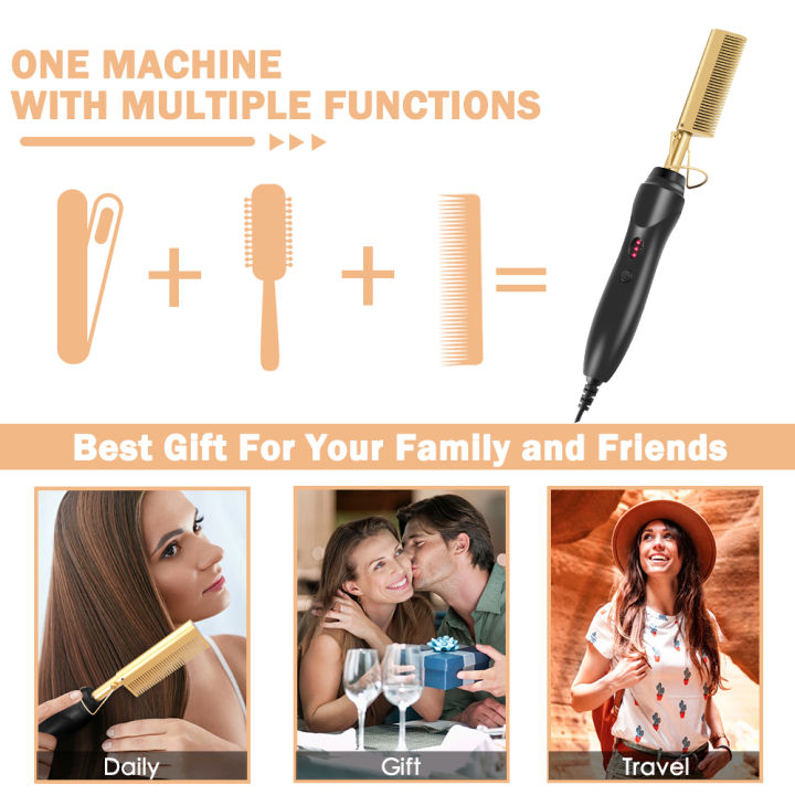 Leeons%20Black%20Hot%20Comb%20Hair%20Straightener%20Flat%20Iron%20Electric%20Hot%20Heating%20Comb%20Wet%20And%20Dry%20Hair%20Curler%20Straight%20Styler%20Curling%20Iron%20-%20Image%204