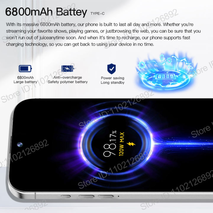 Brand%20New%20Original%2016GB+1TB%20For%20Smartphone%206.8%20inch%20XS16%20Pro%20Fuhappyll%20Screen%204G%205G%20Cell%20Phone%206800mAh%20Mobile%20Phones%20Global%20Version%20-%20Image%205