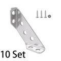 1/10 Set Stainless Steel Universal Furniture Corner Bracket Angle Fasten Connector Bedframe Cabinet Drawer Chair Hardware Triangle Support Frame.