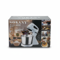 SK-6620 SOKANY Stand Mixer 250W Electric Stand Mixer with 2.0L SS Bowl Table Stand Cake Dough Mixer Handheld Automatic Egg Beater Baking Cream Machine for Hotels and House.