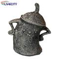 Unique Design Jar with Hands Resting on Waist Stylish Ceramic Kitchen Canister with Airtight Lid Perfect for Storage Organization less Than Jar Ornaments for Kitchen Decor. 