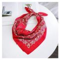 2023 Fashion Bandana Hair Scarf For Women Paisley Print Kerchief Silk Satin Head Scarfs Square Shawl Wraps Neck Scarves For Lady.
