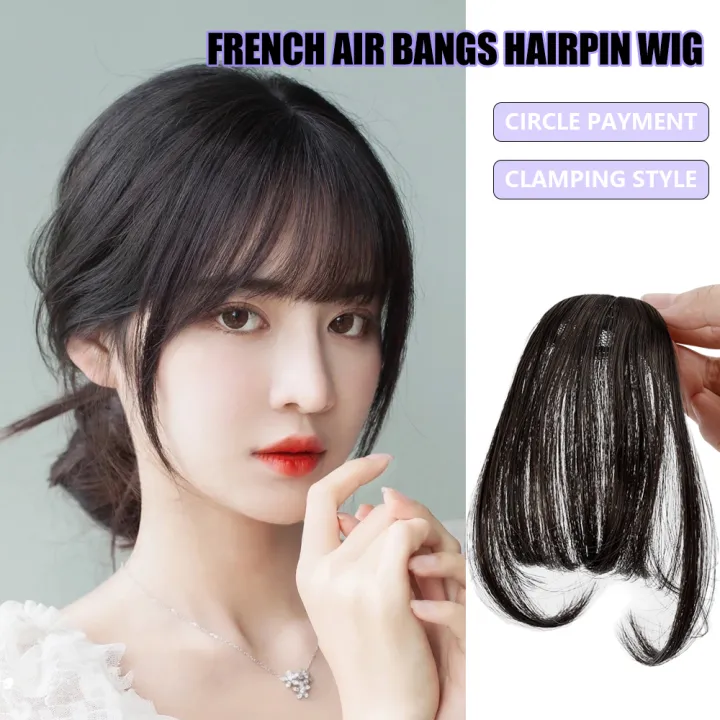 1/5Pcs%20French%20Air%20Bangs%20Wig%20Piece%20Women's%20Natural%20High%20Temperature%20Yarn%20Hair%20French%20Comic%20Hair%20Fashion%20Accessory%20-%20Image%205