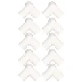 PVC Corner Connector, 3 Way Pipe Fittings High Gloss Finish 10PCS 25mmInnerDiameter for Indoor and Outdoor Use. 