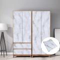 Fridge Wallpaper Vinyl Natural White Marble and 3D Background , Warp, Skin Sticker (200 x 60cm). 