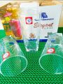 Crystal Clear transparent Beautiful unique design Water /Drinking /Coke / Sorbat/Milk/ Lassi/ premium glass Set 6 Pieces Model N96T. 