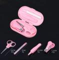 Baby Health Care Kit Portable Newborn Baby Kits Tools Set Storage Box 4 PCS Nail Clipper Scissors Tweezer Baby Safety Care Set. 