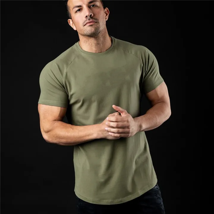 Plain%20T%20Shirt%20Men%20New%20Fashion%20Tee%20Shirts%20Summer%20Cotton%20Short%20Sleeve%20Tshirt%20Fitness%20Mens%20Gym%20Clothing%20Casual%20Sports%20T%20Shirts%20-%20Image%203