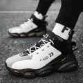 Cross Border Fall Men's Shoes 2023 New Teen High Top Basketball Sneakers Men's Casual Platform Daddy Trendy Shoes. 