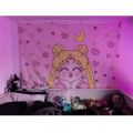 Anime Sailor Moon Tapestry Wall Cloth College Dorm Kawaii Fairy Hanging Cosplay Accessory Room Decor.