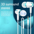 M18 Earphones 3.5mm In-Ear Earbuds Universal 1.2 m stereo Wired Headphones for phone Gaming headset for Samsung Xiaomi. 