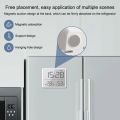 Refrigerator Magnetic Alarm Clock Large Screen Date Temperature Humidity Multi-functional LCD Digital Desktop Table Wall Clocks. 