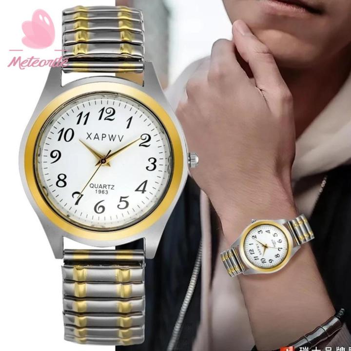 Vintage%20Stainless%20Steel%20Elastic%20Telescopic%20Strap%20Quartz%20Watch/%20Fashion%20Simple%20Digital%20Dial%20Quartz%20Watch%20Couple%20Gift%20-%20Image%202