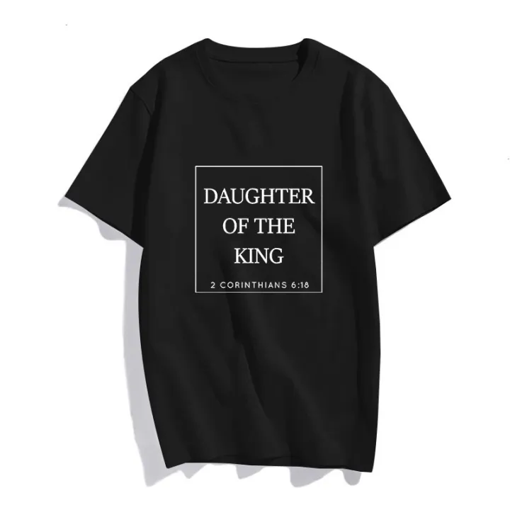 Christian%20T-Shirt%20Daughter%20of%20The%20King%20Letter%20Print%20Cute%20Women%20T-Shirt%20Jesus%20Shirt%20Harajuku%20Graphic%20Top%20Female%20Women%20T%20Clothes%20-%20Image%202