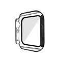 Electroplating Matte All-inclusive PC + Tempered Glass Watch Case For Apple Watch Series 9 / 8 / 7 45mm.