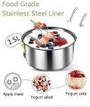 Automatic Electric Doi Maker – 1L/1.5L Yogurt Maker Machine for Home | Stainless Steel Bowl | Easy to Use & Energy Saving. 