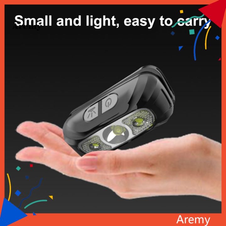 AREM 1 Set Long Lasting LED Headlamp for Hiking USB Charging Powerful Night Fishing LED Headlight Ultra-Bright