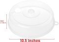 MICROWAVE FOOD COVER  / Plate Cover Splatter Guard Non Stick Plastic Clear Dish Lid. 