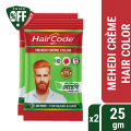 HairCode Egypt Mehedi Crème color (Hair + Beard) Pack of 2 (25gmX 2). 