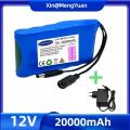 Original NEW Portable Super 12V 20000mah Battery Rechargeable Lithium Ion Battery Pack Capacity DC 12.6v 30Ah CCTV Cam Monitor +.