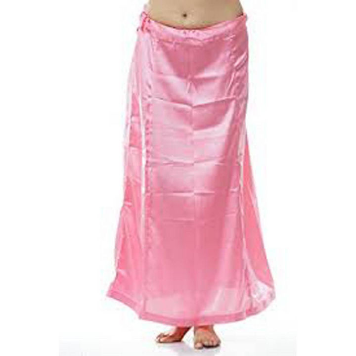 Satin Silk Peticoat For Women_Baby pink
