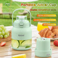 MAYTTO 800ML Juicing Cup Portable Electric Juice Blender Summer Mixer Juicer Fruit Mixed USB Rechargeable Easy to Operate 10 Blades Strong Motor With Portable Handle Design.