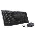 Logitech MK270 Wireless Keyboard and Mouse Combo for Windows, 2.4 GHz Wireless, Compact Wireless Mouse, 8 Multimedia & Shortcut Keys, 2-Year Battery Life, PC/Laptop - Black. 