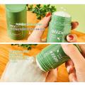 New Hot Green Tea Solid Cleansing Mask Dispel Acne Blemish Mark Remove Blackhead Acne Hydrating Moisturizing Deep Cleansing Mask.