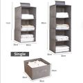 3 Layer Foldable Hanging Cloth Storage Organizer, Hanging Cloth Organizer With Drawers..