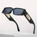 Jaguarl tiger Emblem Narrow Rectangle Plastic Luxury Fashion Sunglasses. 